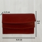 Preview: Hübsche Elegante Kleine Mini Börse Damen Kinder Geldbeutel Echt Leder Rot